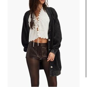 NEW FREE PEOPLE Fresh Start Cardigan Black Size XS